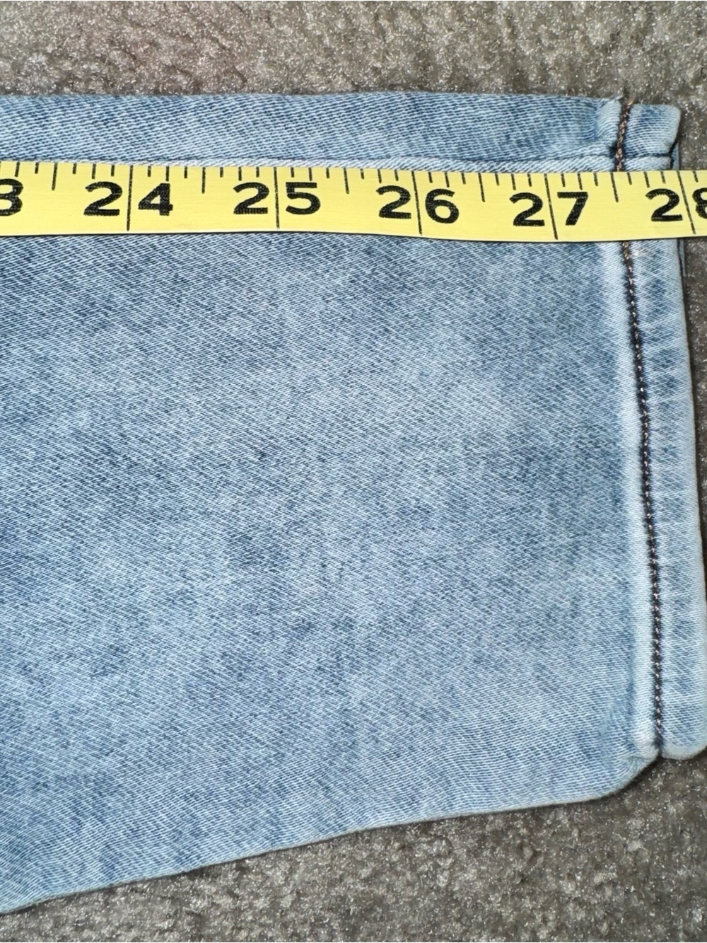 Express high rise skinny acid wash jeans; button fly size 12R - Picture 10 of 11